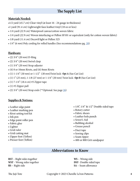 The Juji Tote PDF Pattern (SVG Files & Video Included)