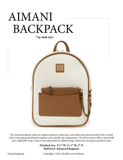 The Aimani Backpack PDF Pattern (SVG, Projector Files & Video Included)