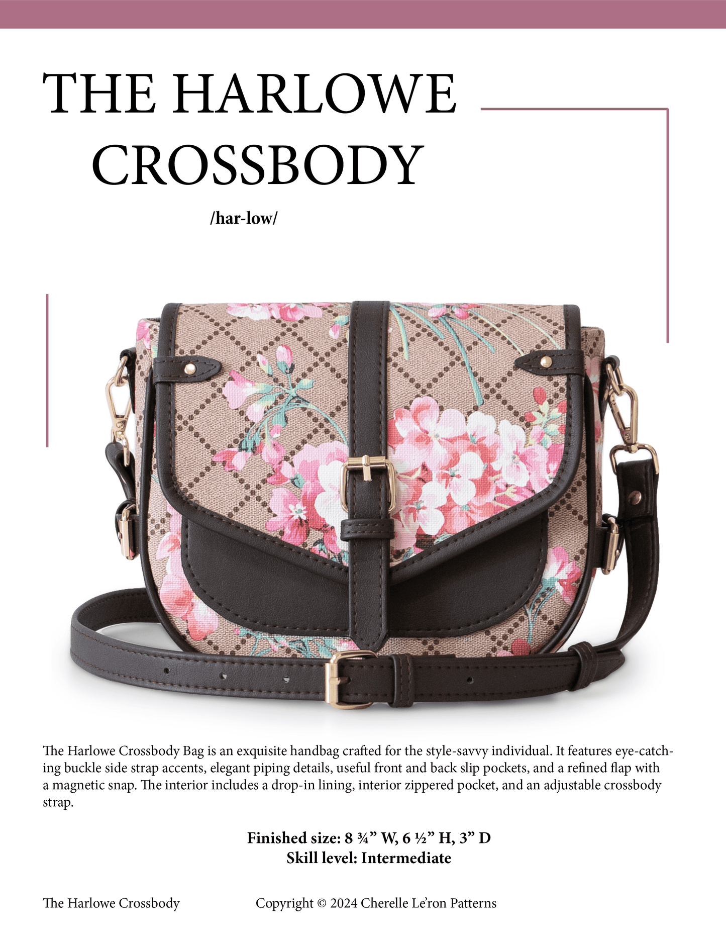 The Harlowe Crossbody (SVG, Projector Files & Video Included)